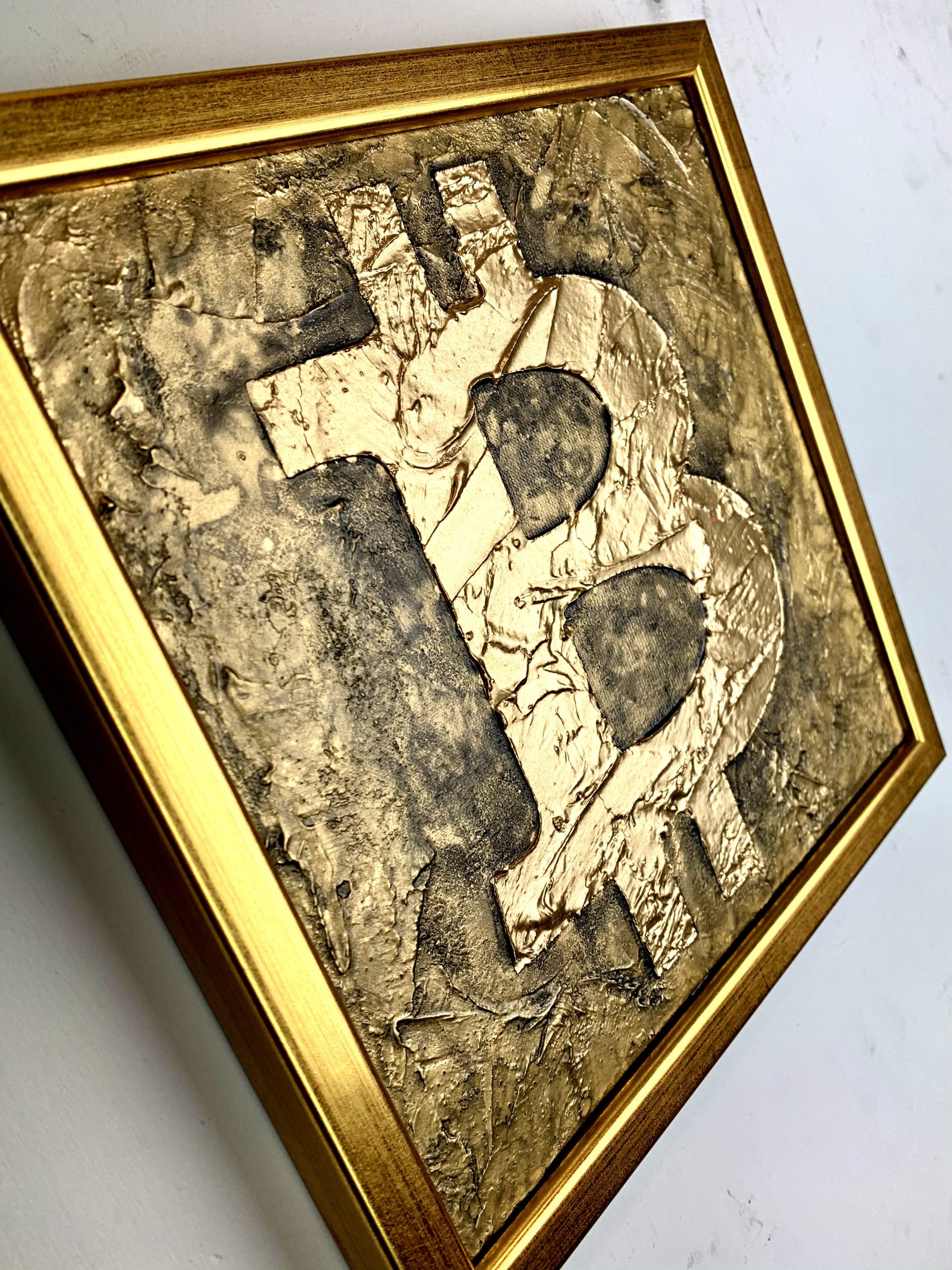 Obraz Bitcoin BTC krypto waluta złota abstrakcja w ramie 2044A - obrazek 18