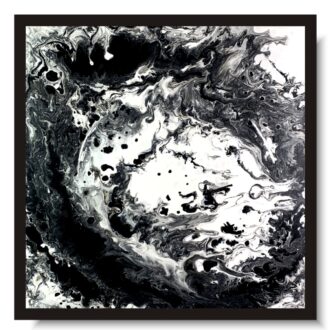 Czarno biały obraz abstrakcja otchłań wszechświata w ramie 2086A