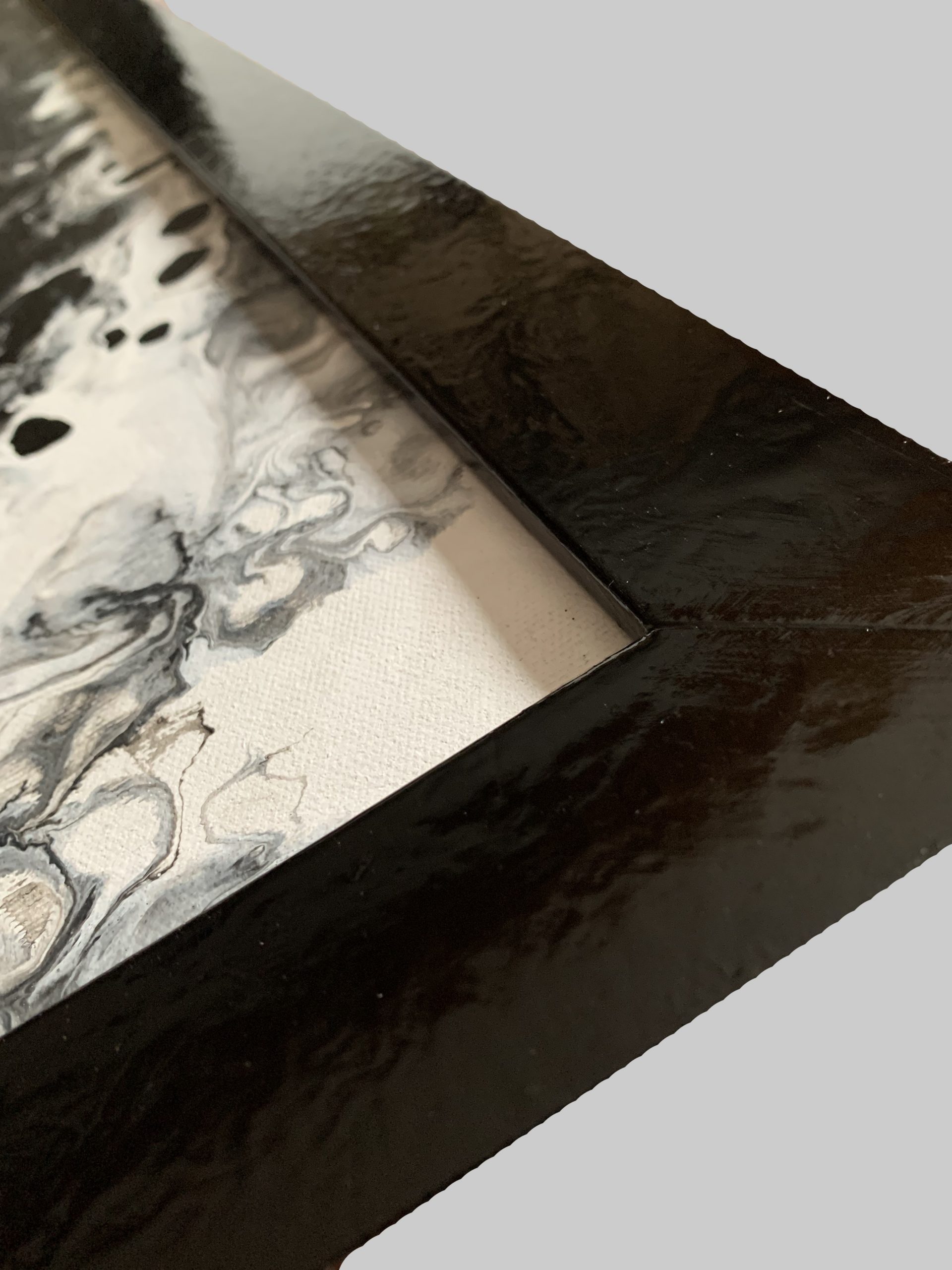 Czarno biały obraz abstrakcja otchłań wszechświata w ramie 2086A - obrazek 5