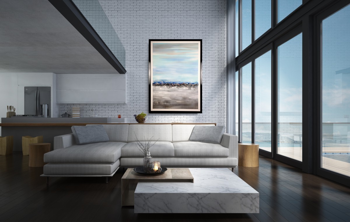 Obraz ręcznie malowany na płótnie "Morskie fale" 2113A - obrazek 2