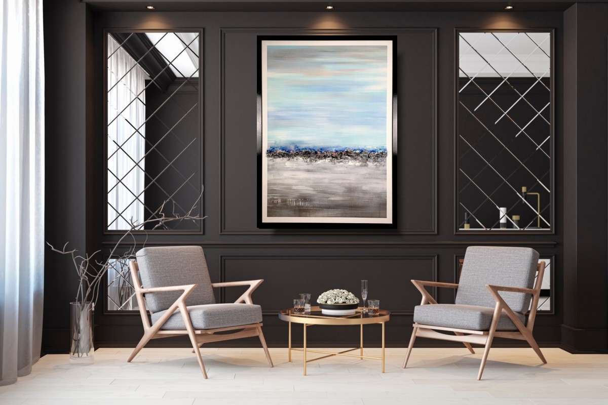 Obraz ręcznie malowany na płótnie "Morskie fale" 2113A - obrazek 3