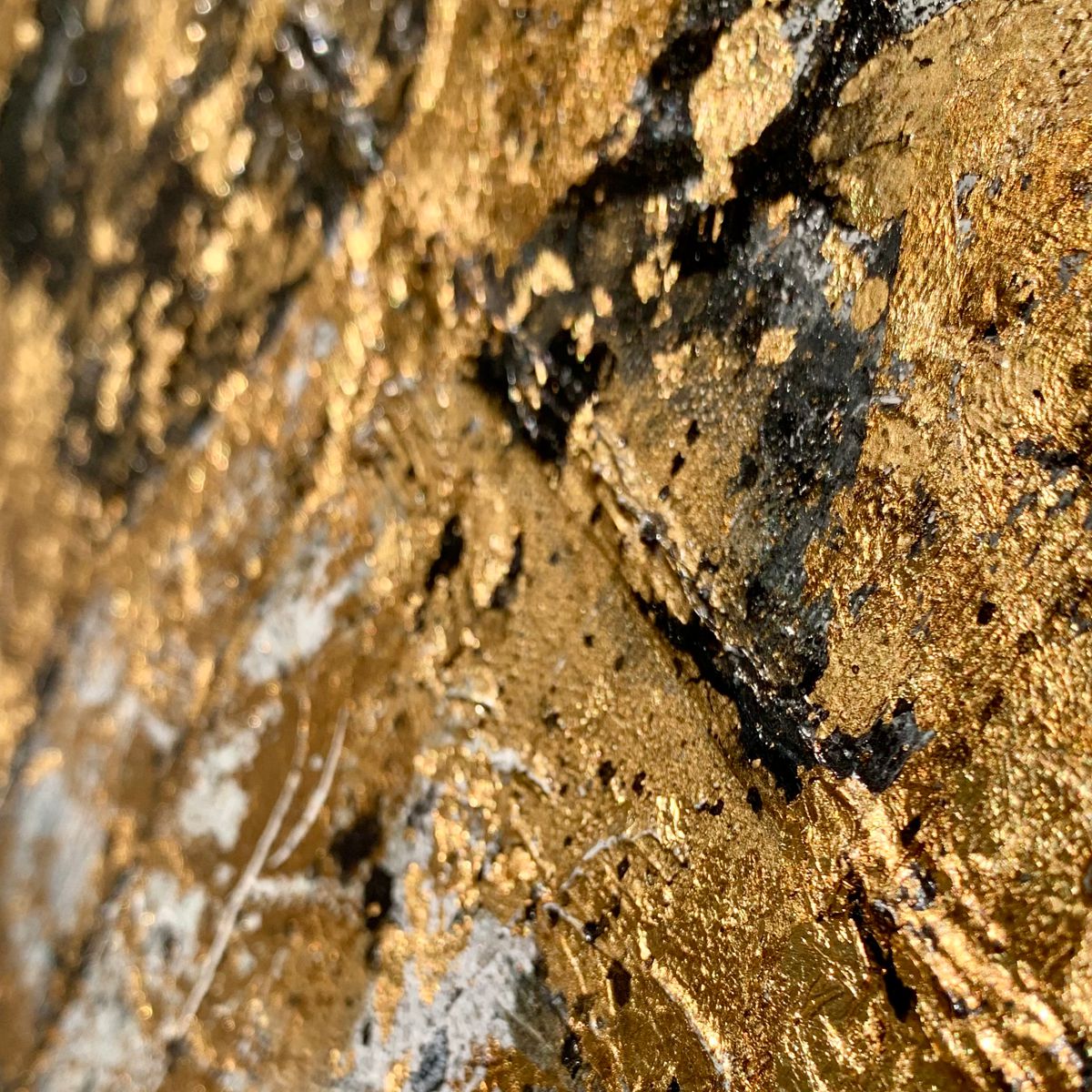 Duży obraz "Złoty bitcoin" abstrakcja w złotej ramie 2108A - obrazek 5