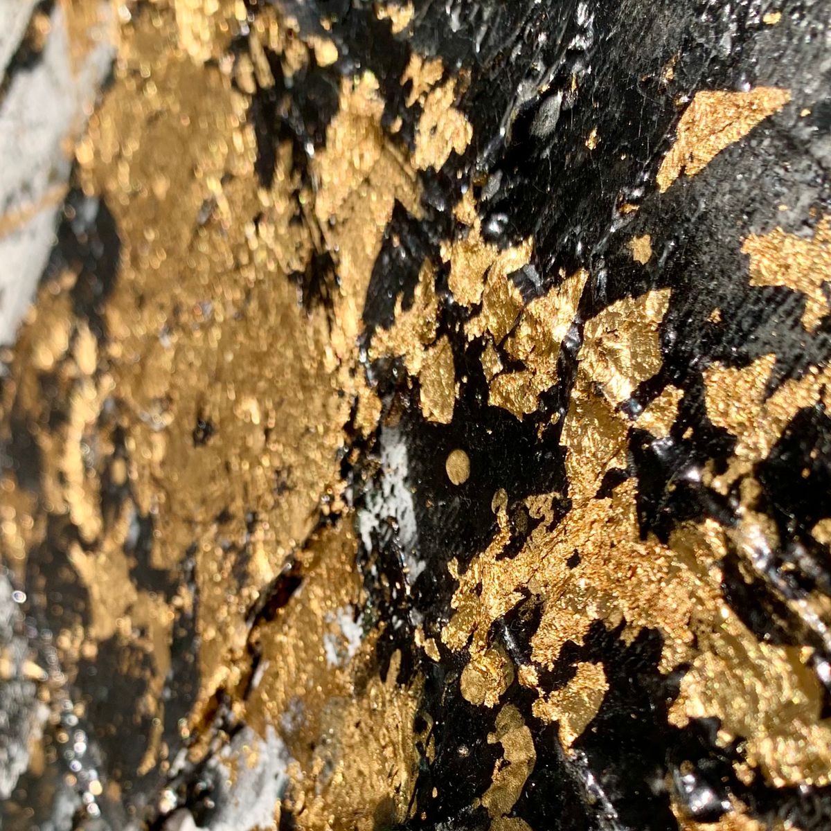 Duży obraz "Złoty bitcoin" abstrakcja w złotej ramie 2108A - obrazek 6