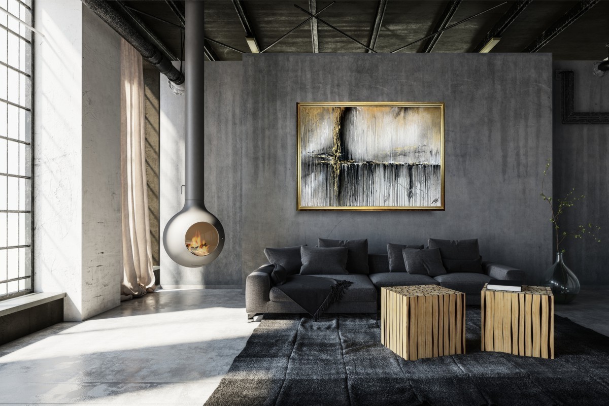 Elegancki obraz w ramie "Deszczowy dzień" autorska kolekcja 2003A - obrazek 3