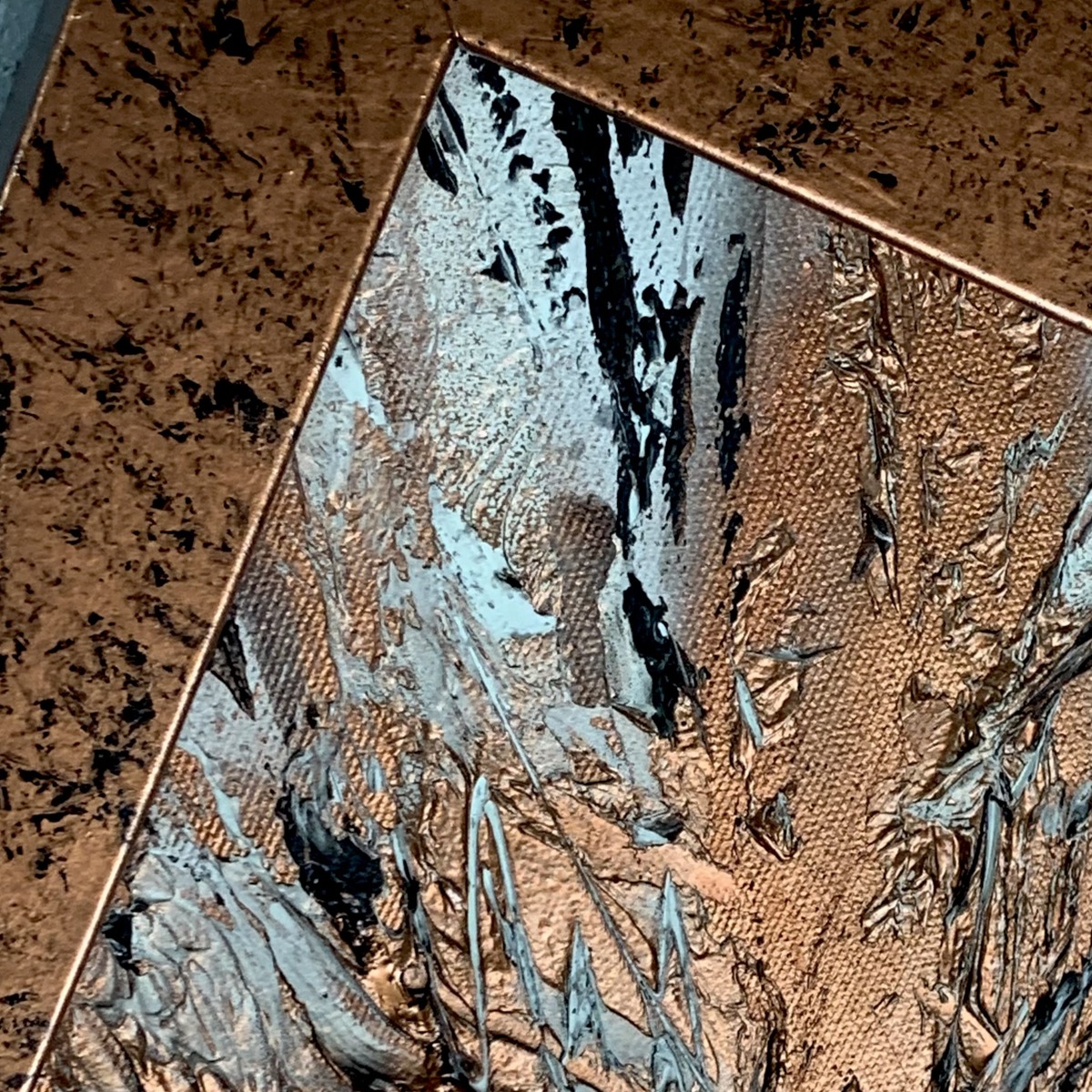 Obraz ręcznie malowany na płótnie "Miedziane drzewo" 2241A - obrazek 6