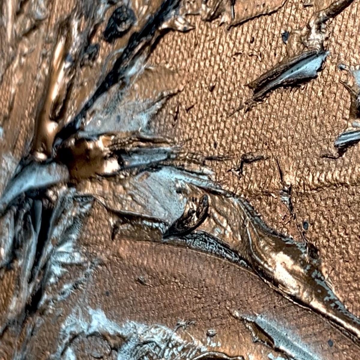 Obraz ręcznie malowany na płótnie "Miedziane drzewo" 2241A - obrazek 5