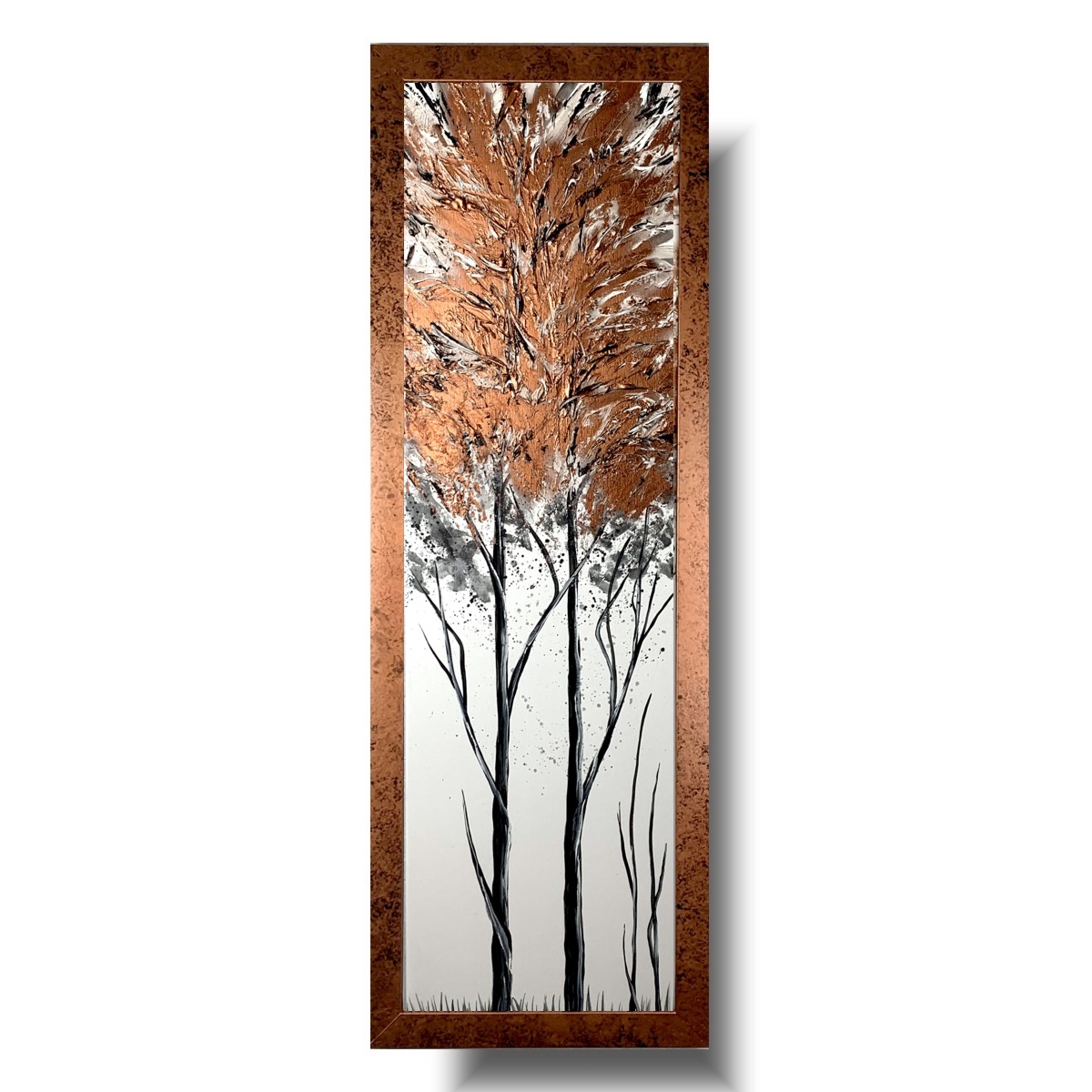 Obraz ręcznie malowany na płótnie "Miedziane drzewo" 2241A