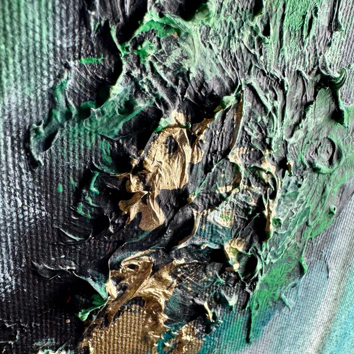 Obraz ręcznie malowany na płótnie "Złote urwisko" 2067A - obrazek 7