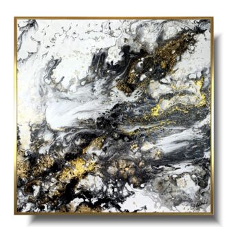 Niepowtarzalny obraz abstrakcja jasny marmur pouring 2087A