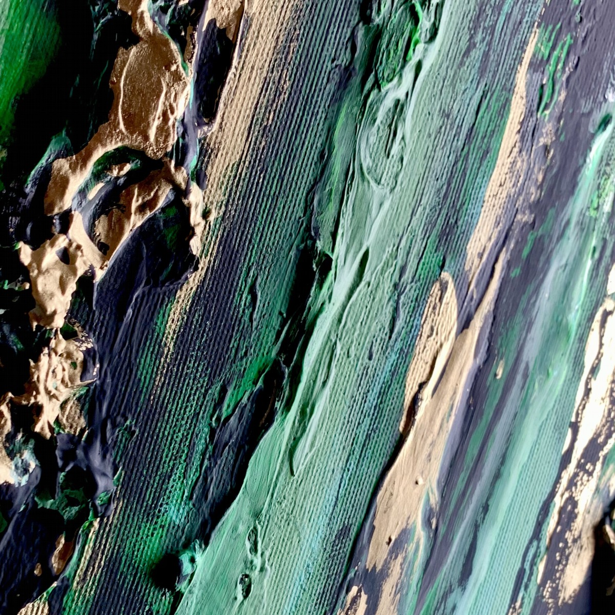 Nowoczesny obraz w ramie "Tropikalna zieleń" abstrakcja 1995A - obrazek 6