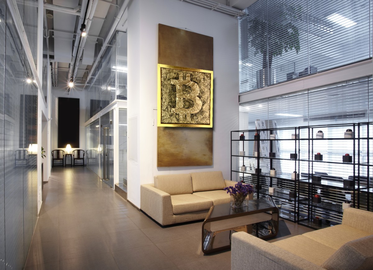 Obraz Bitcoin BTC krypto waluta złota abstrakcja w ramie 2044A - obrazek 3