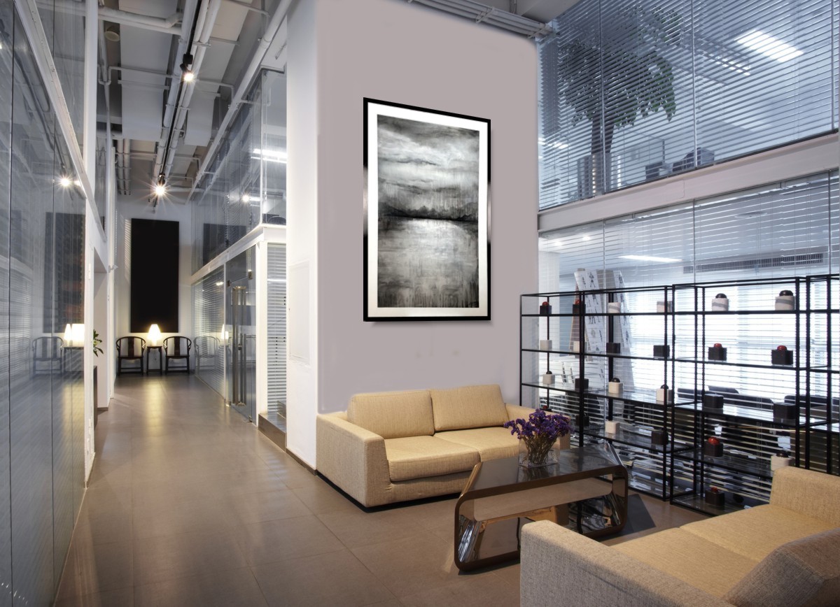 Obraz ręcznie malowany na płótnie "Mglisty krajobraz" 2114A - obrazek 2