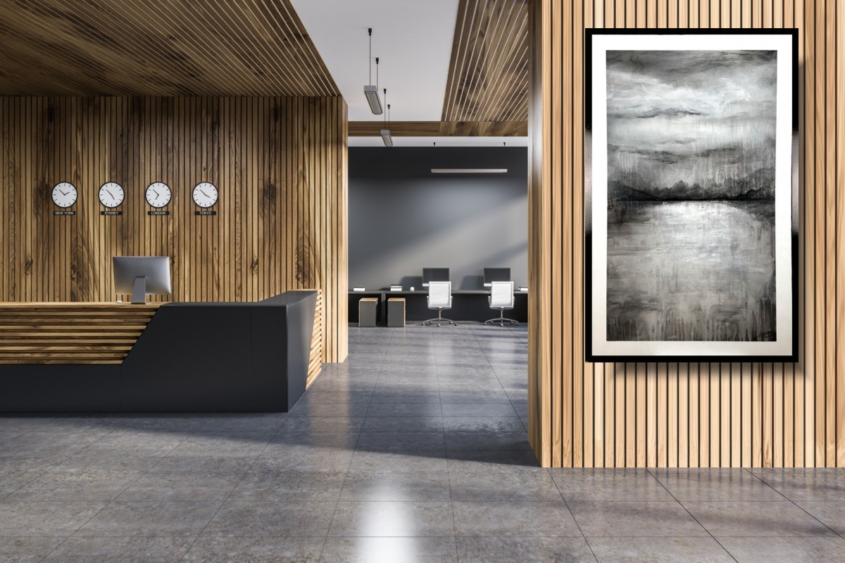 Obraz ręcznie malowany na płótnie "Mglisty krajobraz" 2114A - obrazek 3