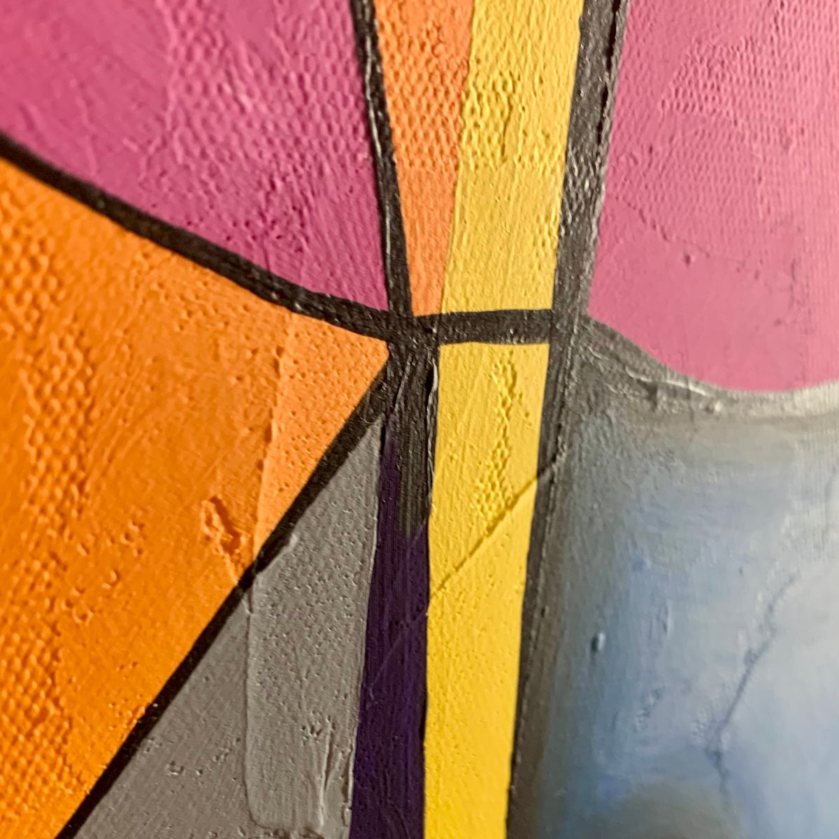 Obraz abstrakcja na płótnie "Kolorowy porządek" - komplet obrazów 2303A - obrazek 5