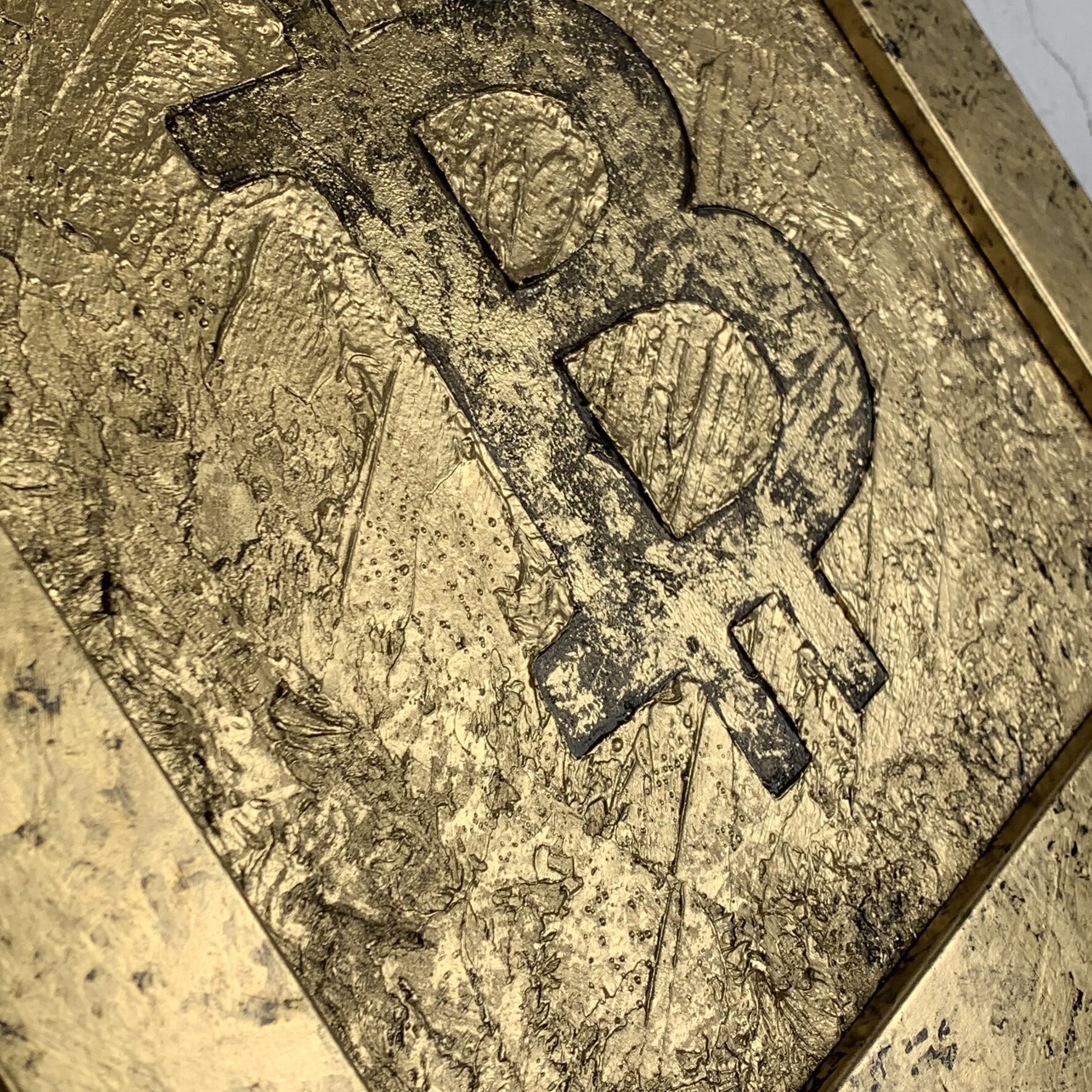 Obraz do biura golden bitcoin abstrakcja w ramie 2233A - obrazek 5