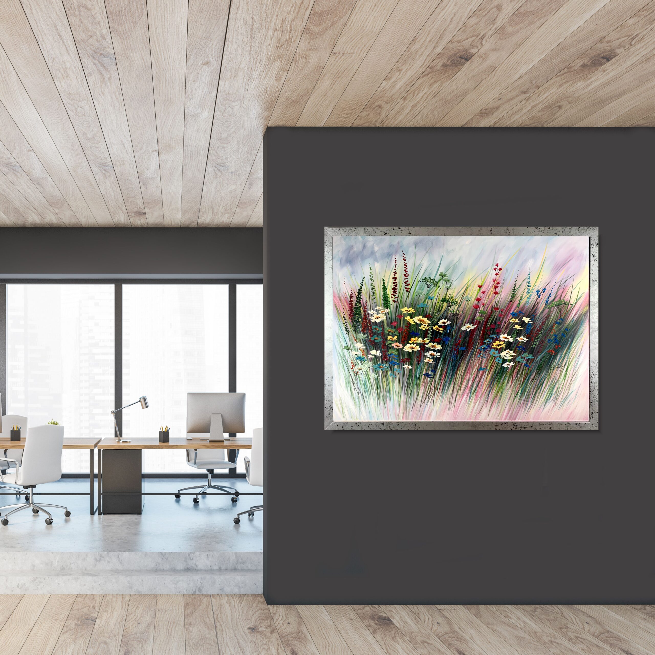 Obraz ręcznie malowany na płótnie "Polskie kwiaty" 2253A - obrazek 2