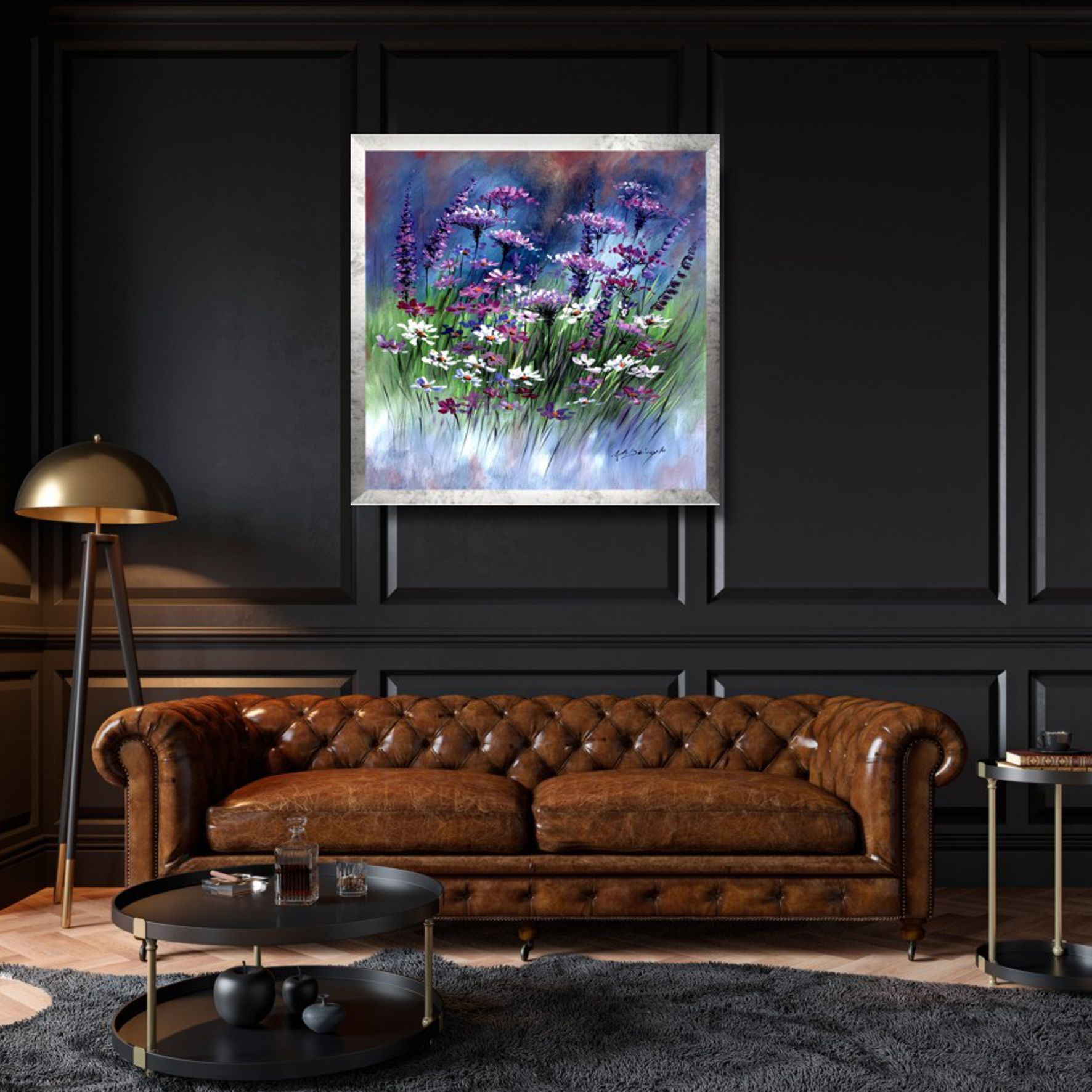 Obraz do pokoju "Fioletowa łąka zapomnienia" obrazy na płótnie 2229A - obrazek 2