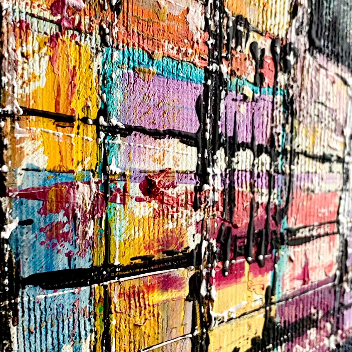 Obraz ręcznie malowany na płótnie "Kolorowa perspektywa" 2187A - obrazek 5