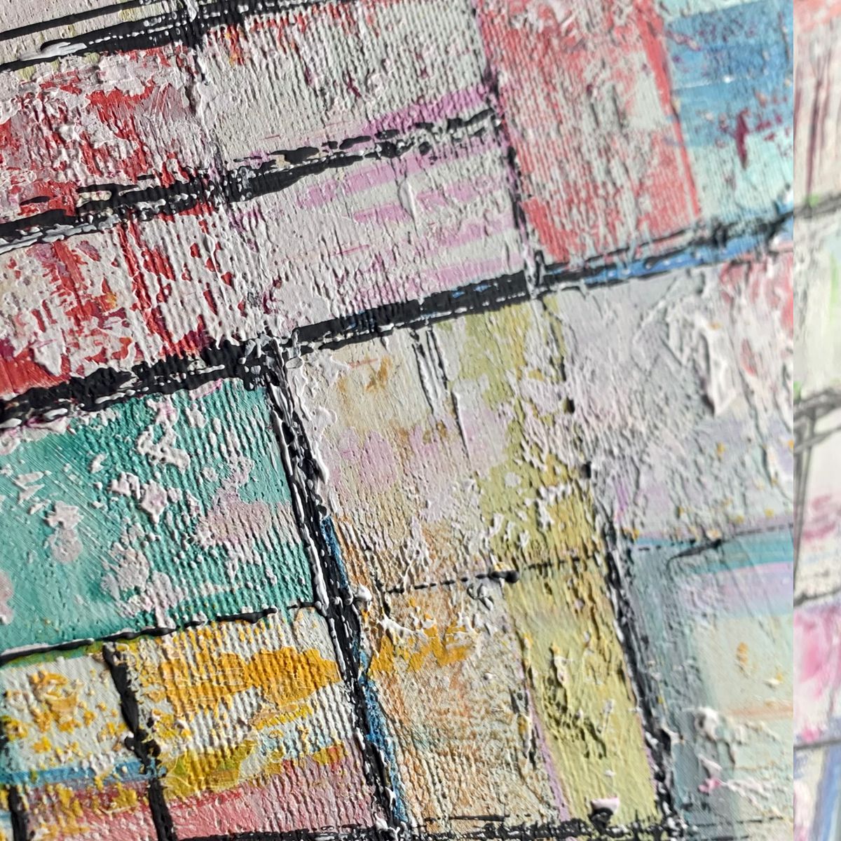 Obraz ręcznie malowany na płótnie "Kolorowa perspektywa" 2187A - obrazek 7