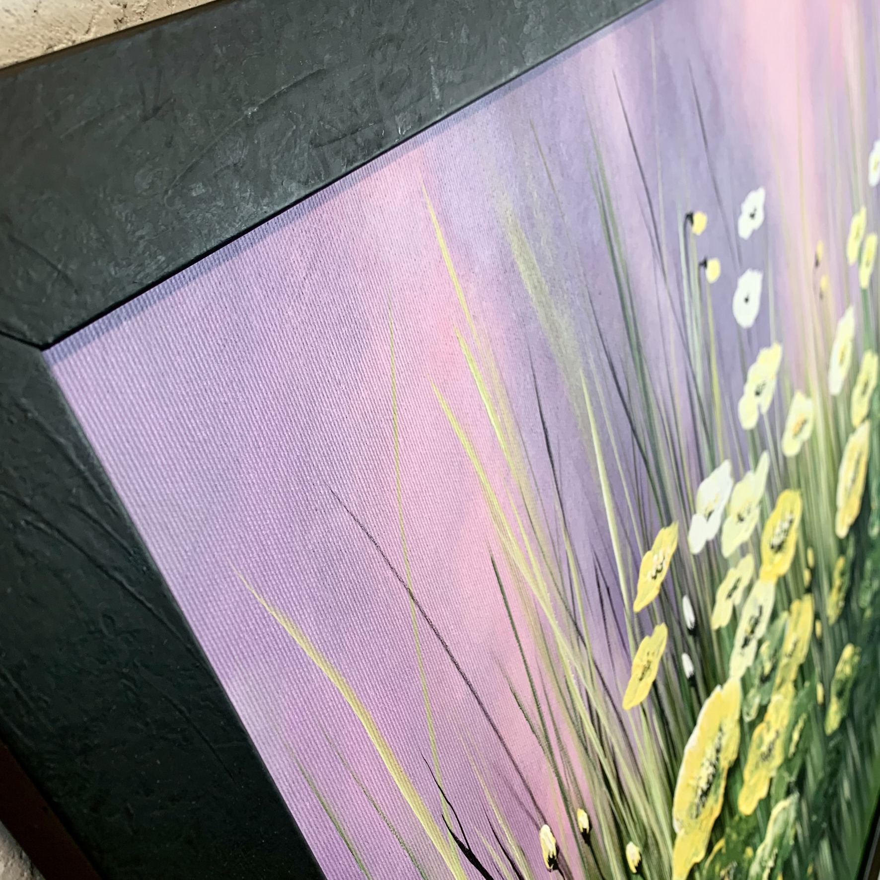 Obraz ręcznie malowany na płótnie "Wiosenne jaskry" 2222A - obrazek 6