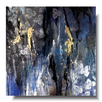 Obraz do salonu ręcznie malowany "Mroźna zima" abstrakcja 2197A