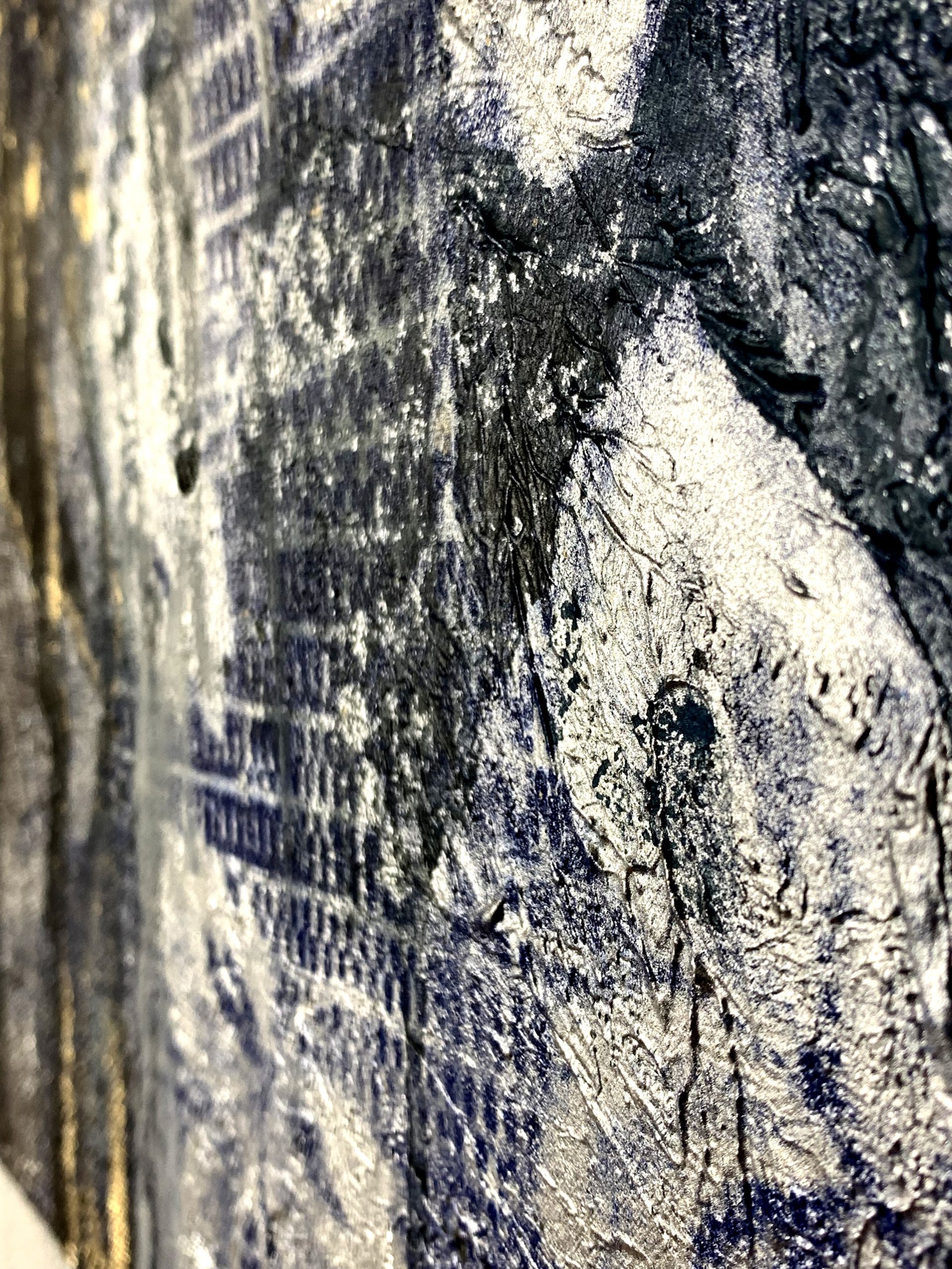 Obraz do salonu ręcznie malowany "Mroźna zima" abstrakcja 2197A - obrazek 5