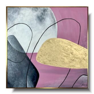 Obraz ręcznie malowany na płótnie "Złota skała" 2183A