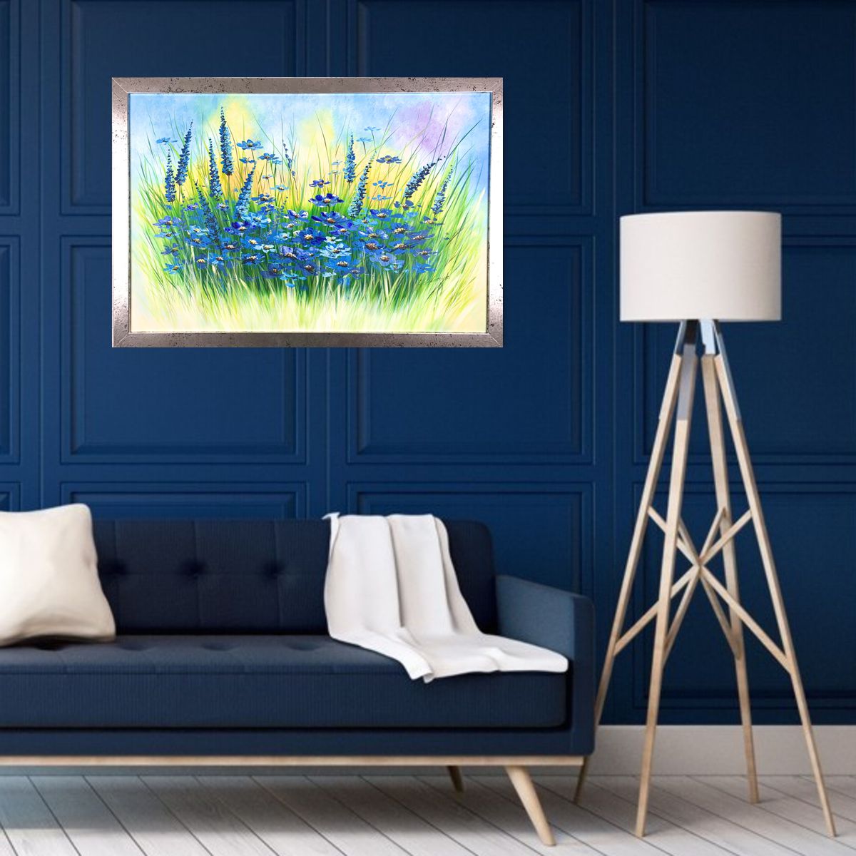 Obraz "Kwieciste pole" obrazy ręcznie malowane 2227A - obrazek 3