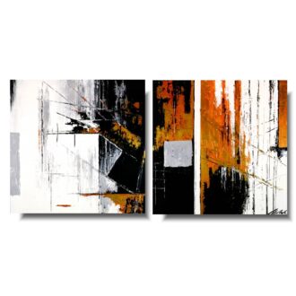 Obraz modna abstrakcja miedziany loft obrazy ręcznie malowane 1868A