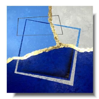 Obraz premium "Złota wstęga" abstrakcja z płatkami złota 2079A