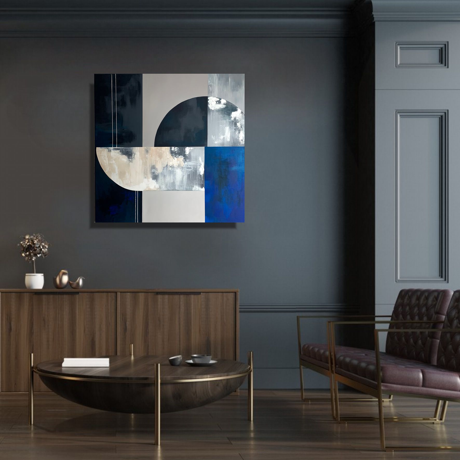 Obraz minimalistyczna abstrakcja "Poszukiwanie celu" 2307A - obrazek 2