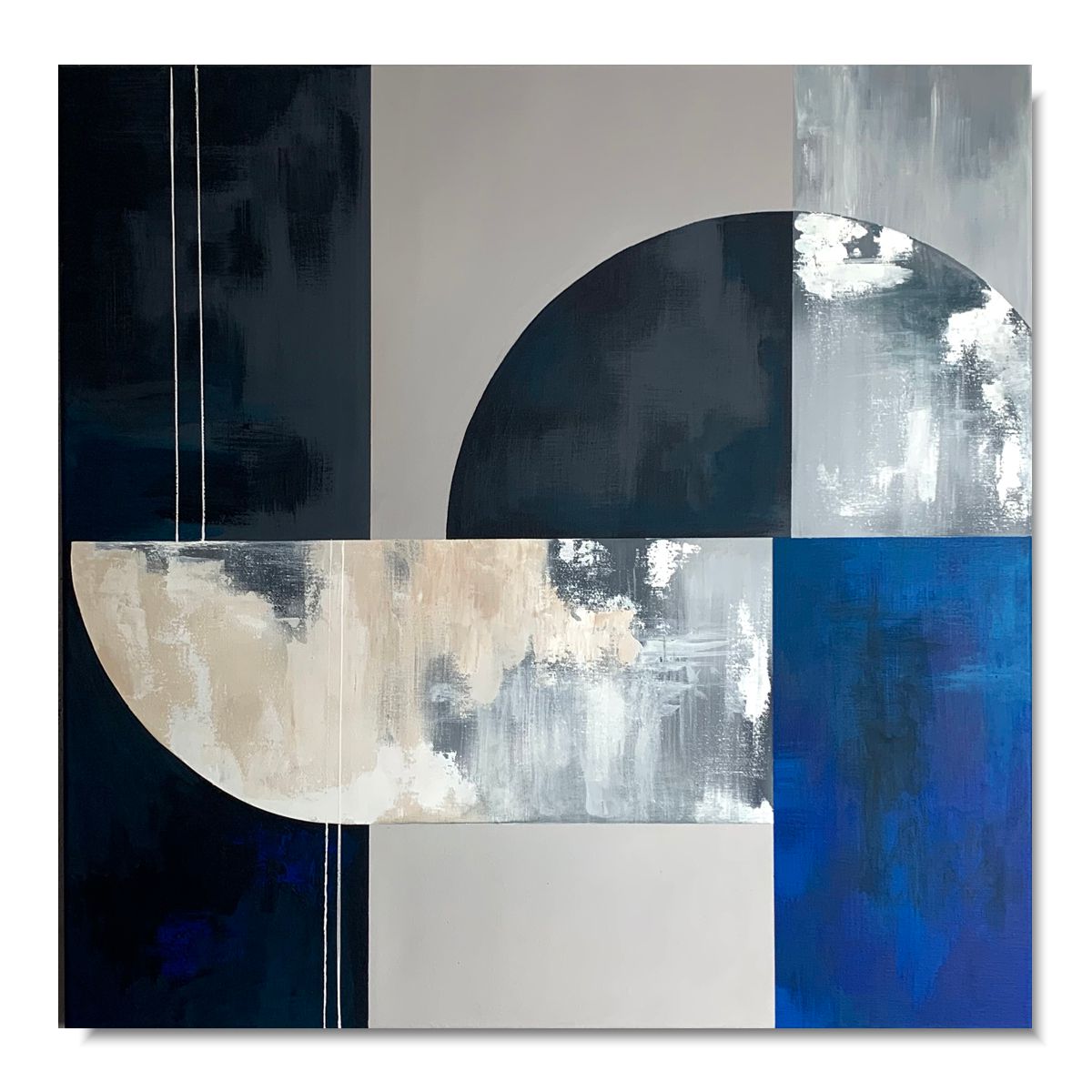 Obraz minimalistyczna abstrakcja "Poszukiwanie celu" 2307A