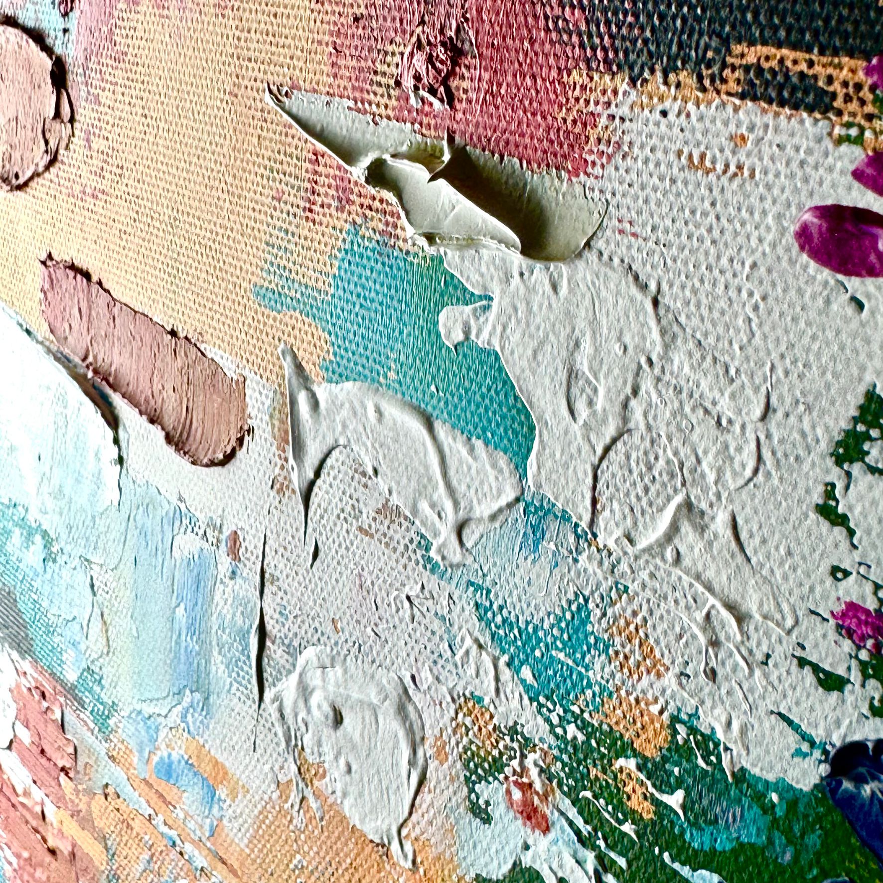 Obraz ręcznie malowany na płótnie "Eksplozja barw" 2260A - obrazek 6