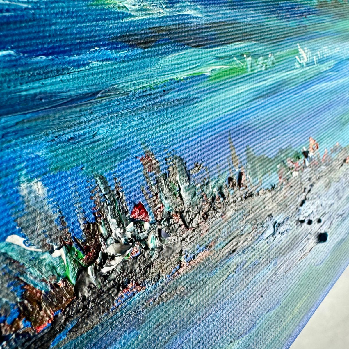 Obraz ręcznie malowany na płótnie "Koniec wakacji" 1922A - obrazek 6