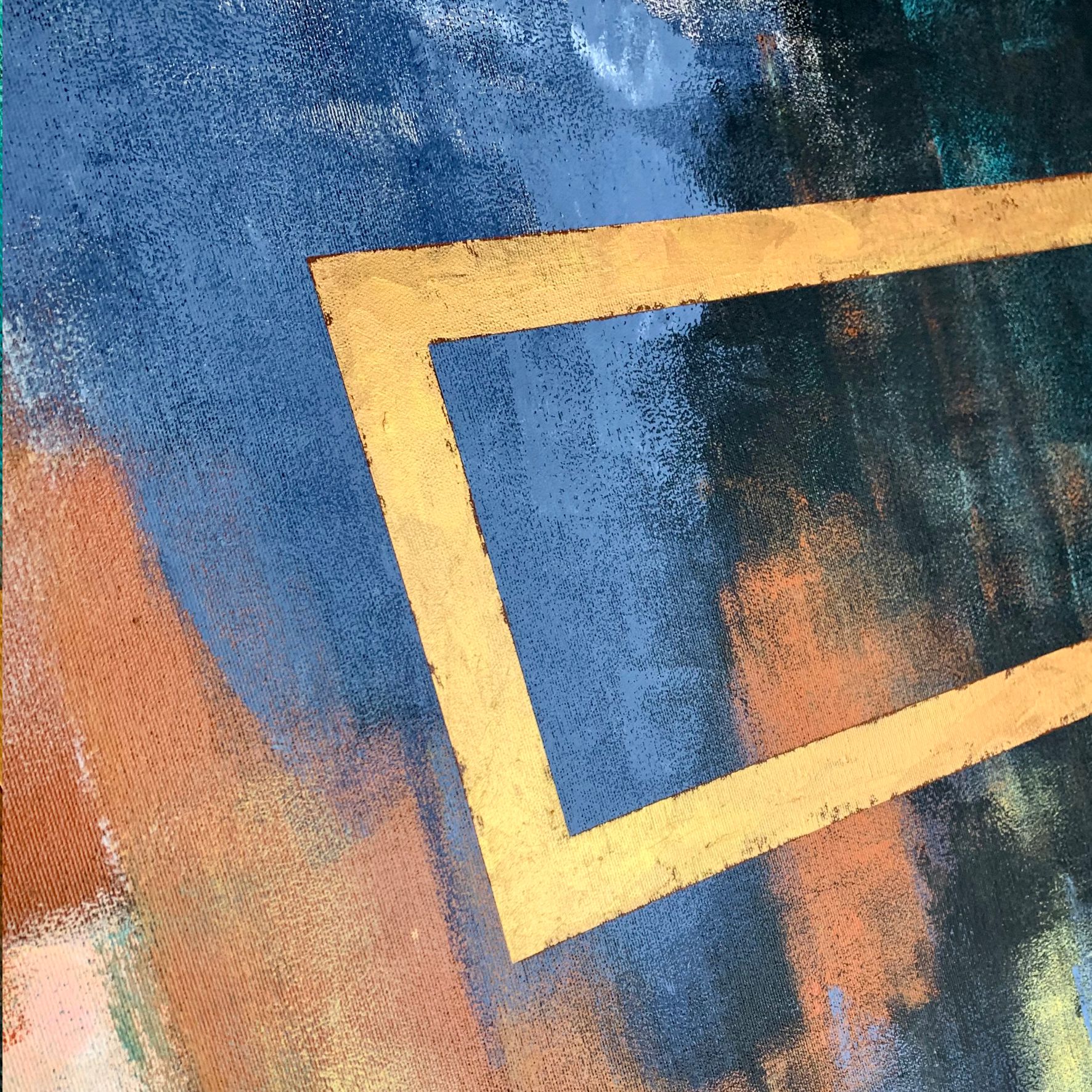 Obraz abstrakcyjny malowany na płótnie "Kostki" 2282A - obrazek 6