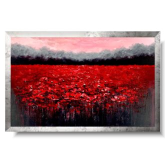 Obraz ręcznie malowany na płótnie "Makowe pole" 2221A