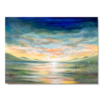 Obraz ręcznie malowany na płótnie "Pożegnanie wakacji" 2281A