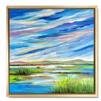 Obraz ręcznie malowany na płótnie "Ptaki w szuwarach" 2147A