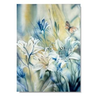 Obraz ręcznie malowany z kwiatami "Bukiet lilii" 2319A