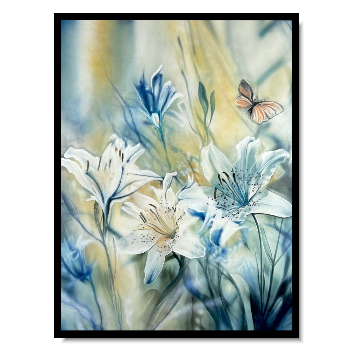 Obraz ręcznie malowany z kwiatami "Bukiet lilii" 2319A - obrazek 8