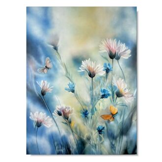 Obraz ręcznie malowany z kwiatami "Mgliste wspomnienie lata" 2318A