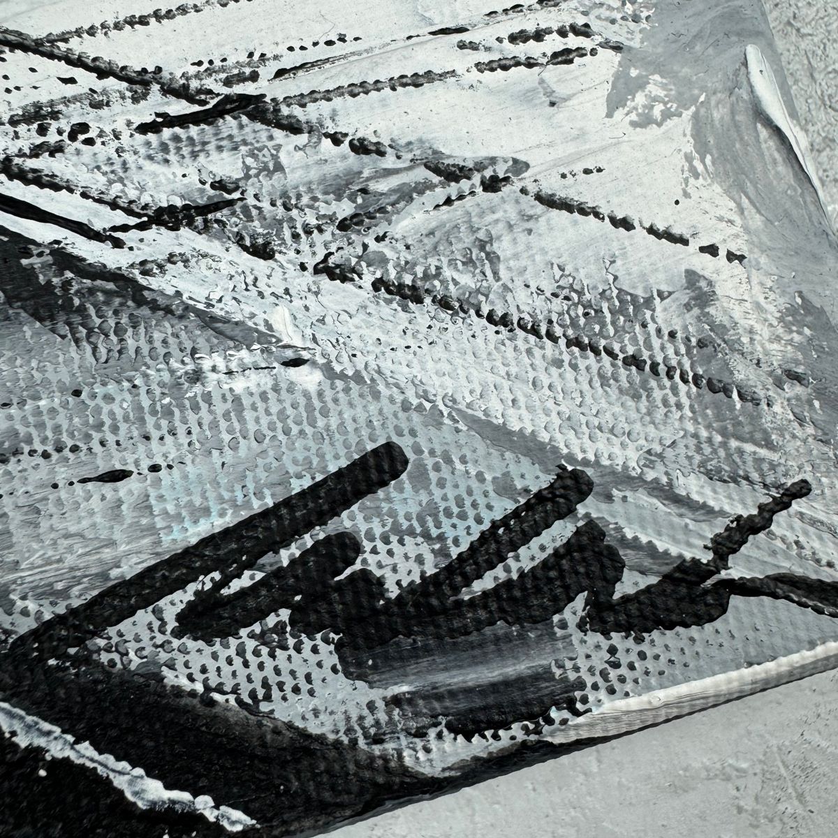 Obraz ręcznie malowany na płótnie "Monochromatyczne miasto" 2257A - obrazek 5