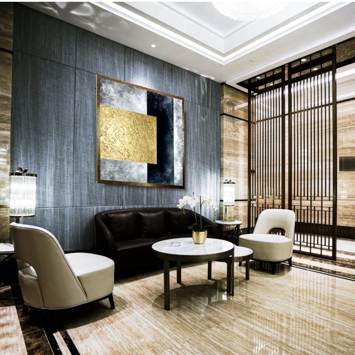 Obraz ręcznie malowany na płótnie " Cube" N2194 - obrazek 3