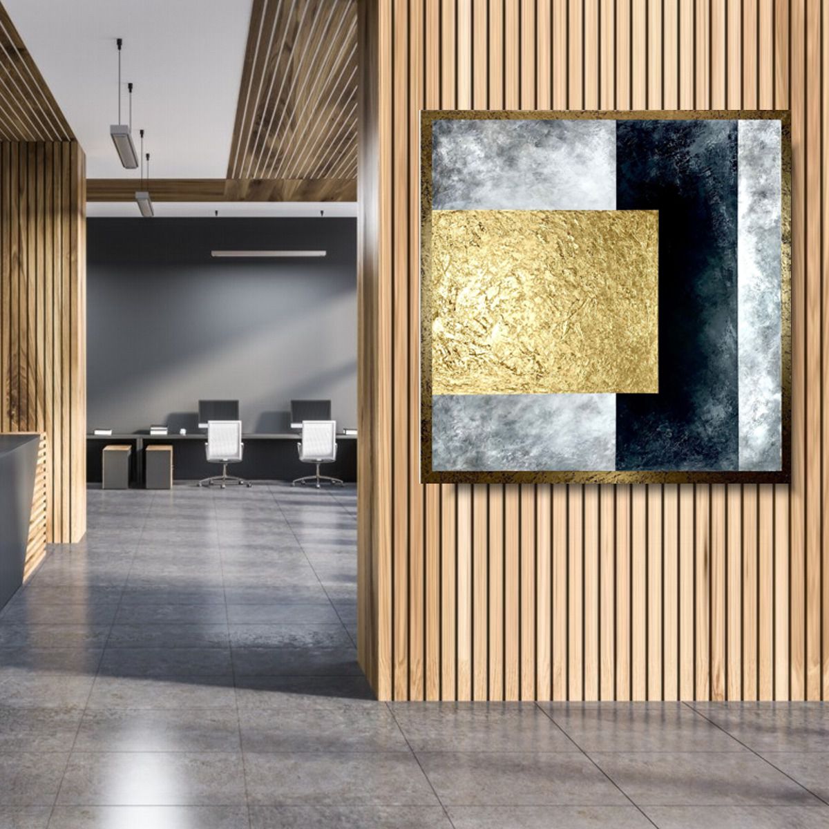 Obraz ręcznie malowany na płótnie " Cube" N2194 - obrazek 2