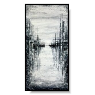 Obraz pionowy na korytarz "Zapomniany świat" abstrakcja 2204A