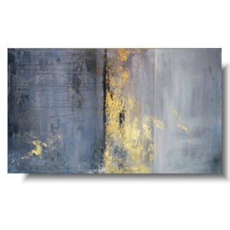 Pozioma szaro złota abstrakcja "W marzeniach" obrazy malowane 1840A