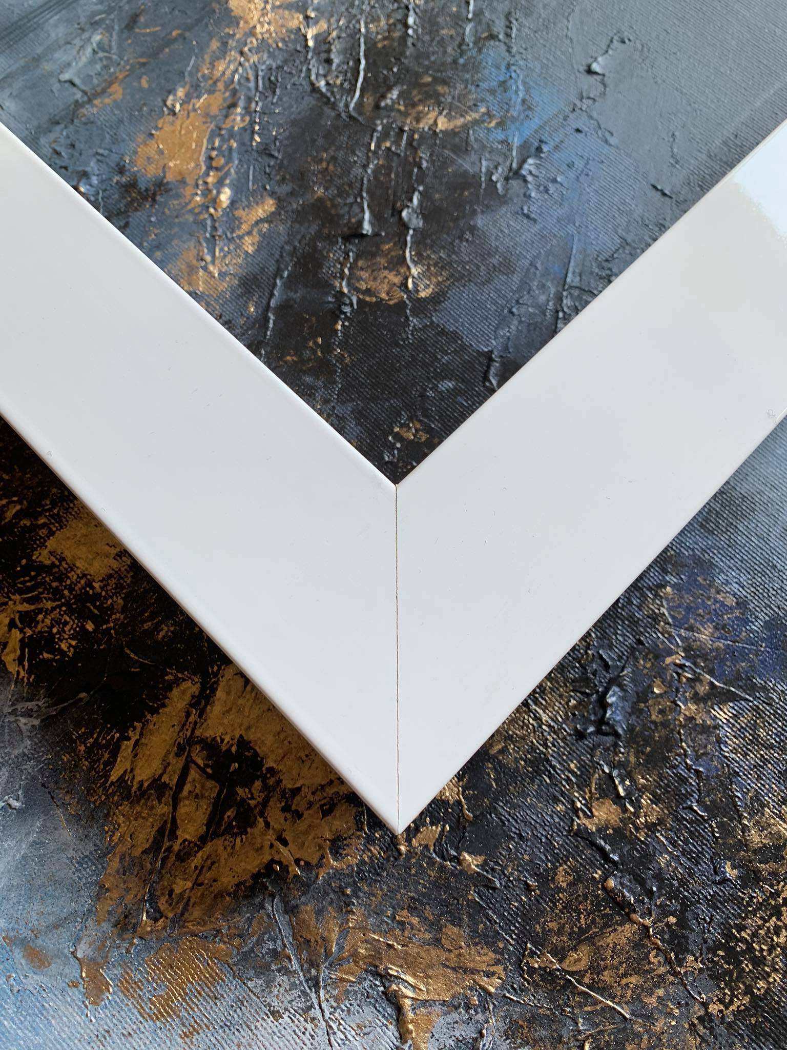 Rama do obrazu biała połysk nowoczesne ramy oprawy R22 - obrazek 2