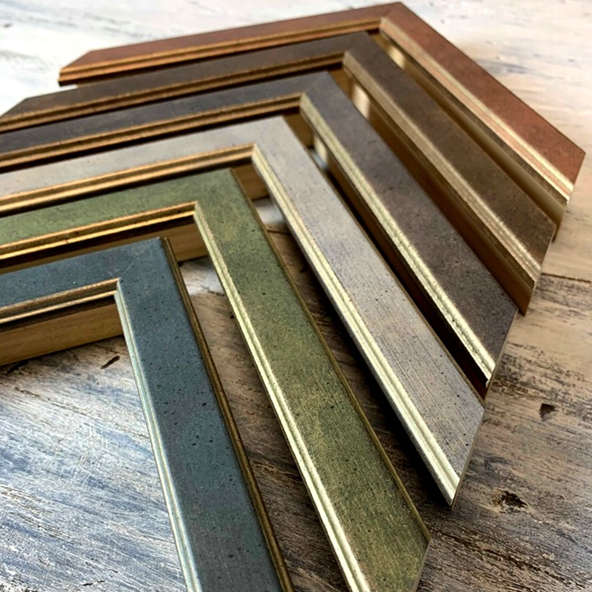 Kolorowe ramy do obrazów drewniane wąskie A1- A6 - obrazek 2