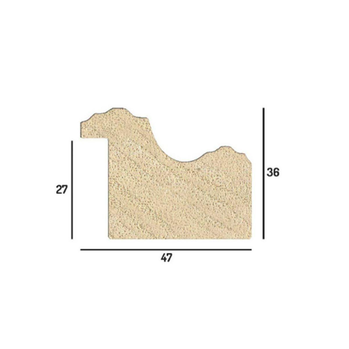 Rama do obrazu srebrna klasyczna szampan SA14 - obrazek 3