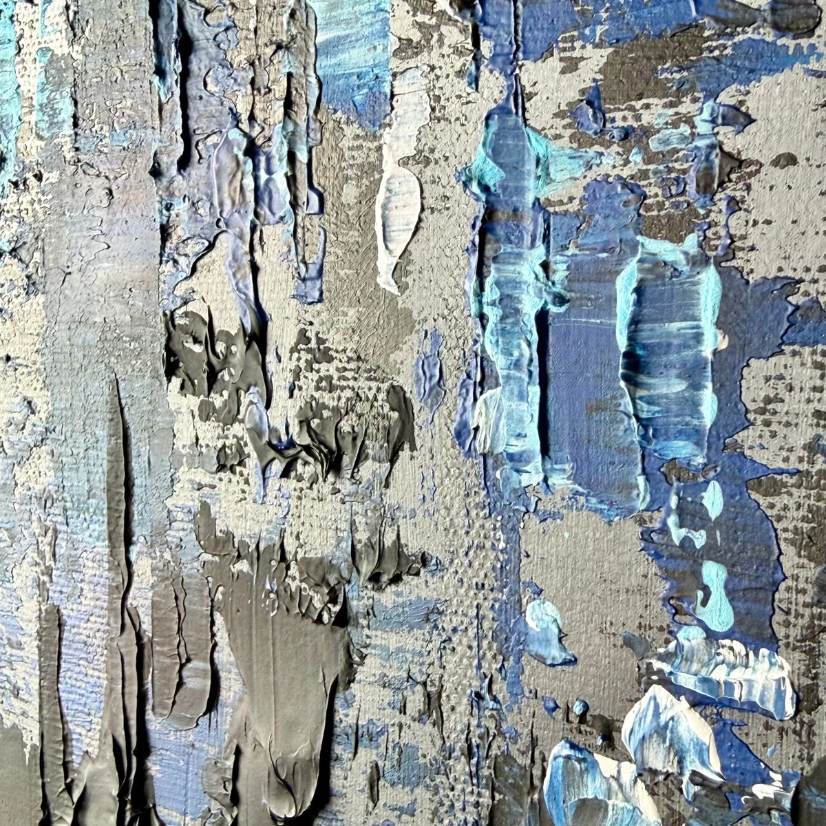 Obraz abstrakcyjny miasto w srebrnej ramie 100x80cm – nowoczesna panorama 2364A - obrazek 5